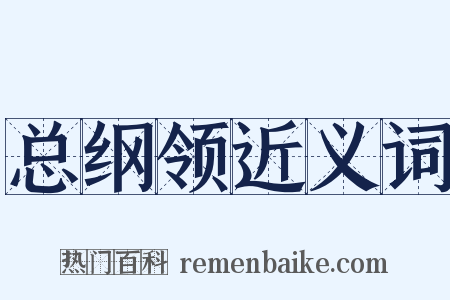 总纲领近义词是什么意思的图片